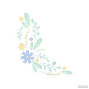 Wedding Corner Floral Vector