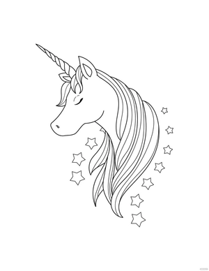 Detailed Unicorn Coloring Page