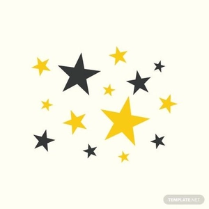 Black and Gold Star Vector