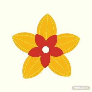 Star Shaped Flower Vector