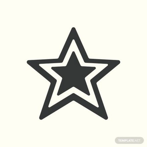 Black and White Star Vector