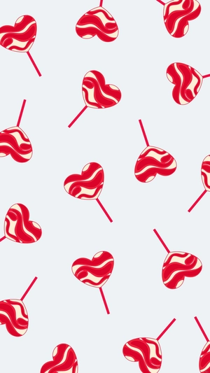 Red Candy Heart Background