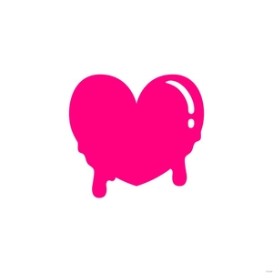 Neon Pink Heart Clipart