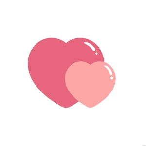 Pink Double Hearts Clipart
