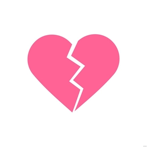 Pink Broken Heart Clipart