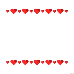 Horizontal Heart Border Clipart