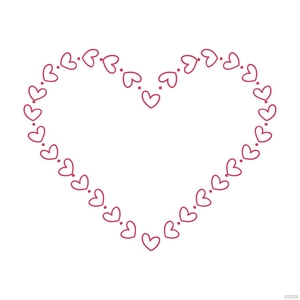 Decorative Heart Border Clipart