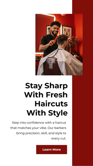 Free Barber Instagram Story Template to Edit Online