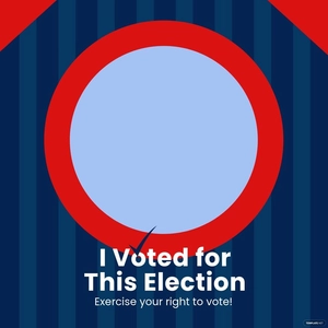 Free I Voted Facebook Profile Frame Template to Edit Online