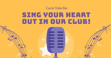 Free Karaoke Advertising Facebook Post Template to Edit Online