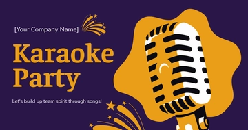 Free Karaoke Party Facebook Post Template to Edit Online
