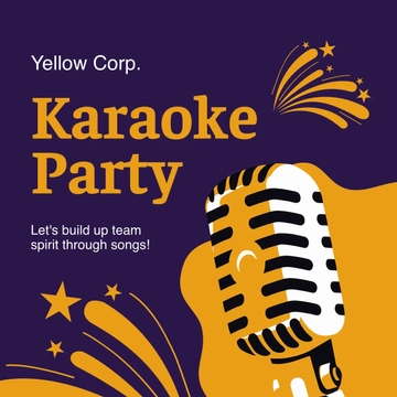 Free Karaoke Party Linkedin Post Template to Edit Online