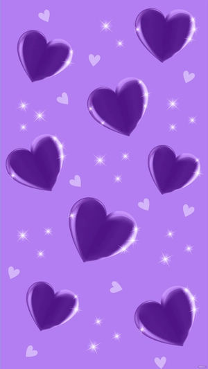 Sparkle Purple Heart Background