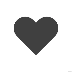Black Transparent Heart Clipart