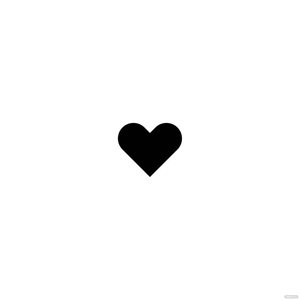 Small Black Heart Clipart