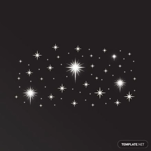 Black Sky Stars Vector