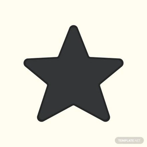 Black Star Shape Vector