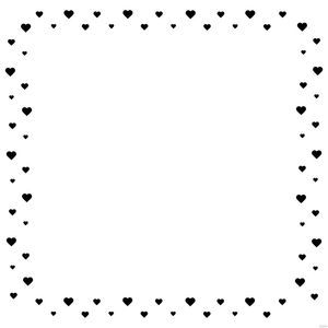 Black Border Heart Clipart