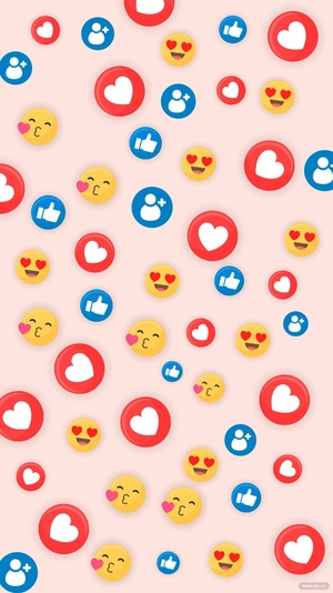 Iphone Heart Emoji Background