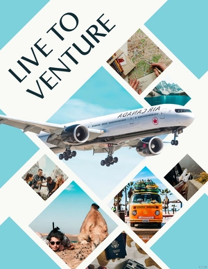 Multi Diamond Travel Photo Collage Template