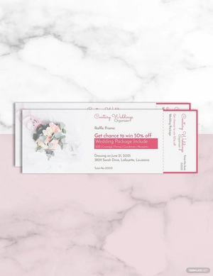 Wedding Raffle Ticket Template