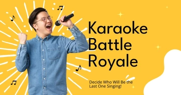 Free Karaoke Battle Facebook Post Template to Edit Online