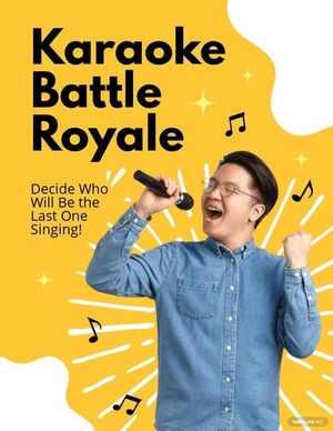 Karaoke Battle Flyer Template