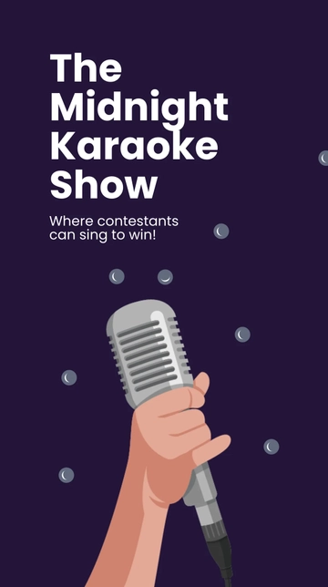 Free Karaoke Show Whatsapp Post Template to Edit Online