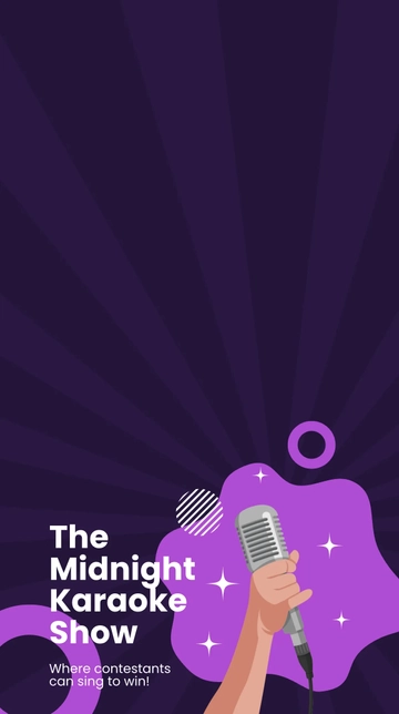 Free Karaoke Show Snapchat Geofilter Template to Edit Online