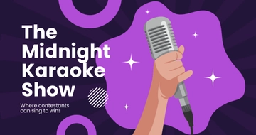 Free Karaoke Show Facebook Post Template to Edit Online