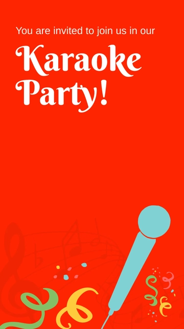 Free Karaoke Party Invitation Snapchat Geofilter Template to Edit Online