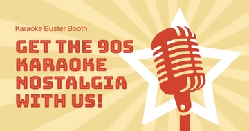 Free Vintage Karaoke Facebook Post Template to Edit Online
