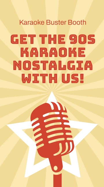 Free Vintage Karaoke Instagram Story Template to Edit Online