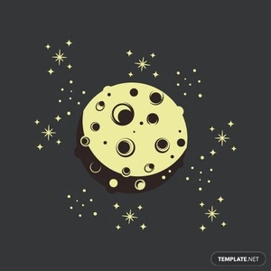 Vintage Moon and Stars Vector