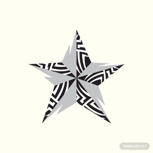 Tribal Nautical Star Vector