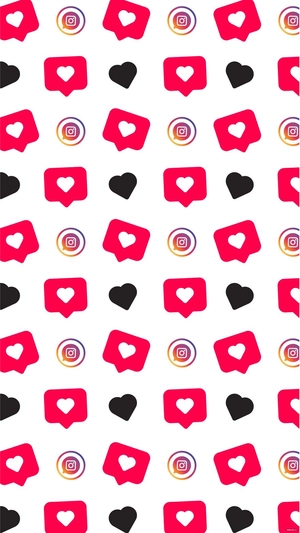 White Instagram Heart Background