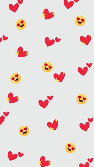 Red Heart Emoji Background