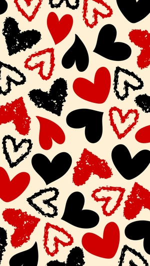 Red and Black Heart Background