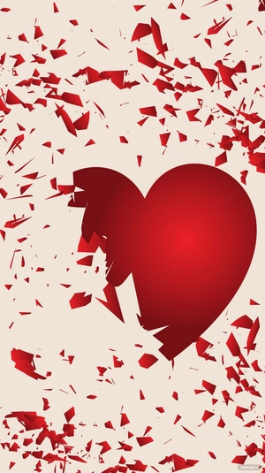 Broken Heart Lock Screen Background