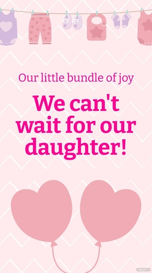 Free Girl Pregnancy Announcement Instagram Story Template to Edit Online
