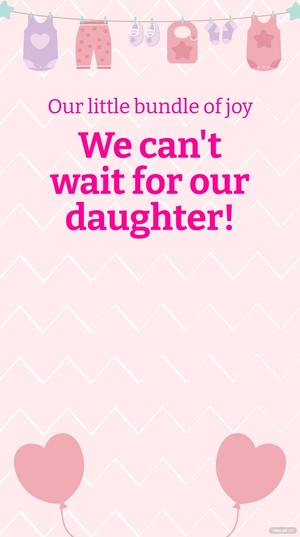 Free Girl Pregnancy Announcement Snapchat Geofilter Template to Edit Online