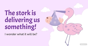Free Funny Pregnancy Announcement Facebook Post Template to Edit Online