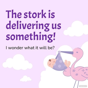 Free Funny Pregnancy Announcement Instagram Post Template to Edit Online