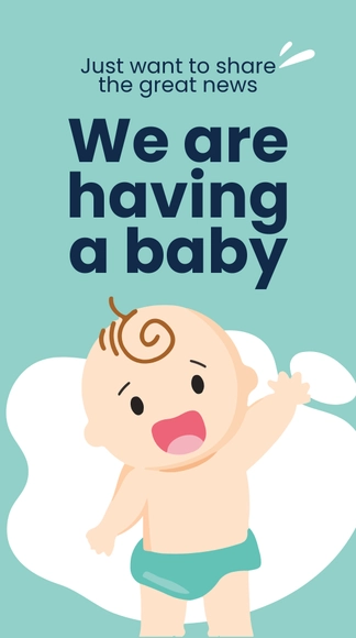 Free Pregnancy Reaveal Instagram Story Template to Edit Online