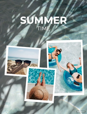 Summer Travel Photo Collage Template