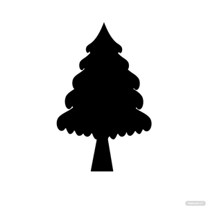 Cartoon Pine Tree Silhouette