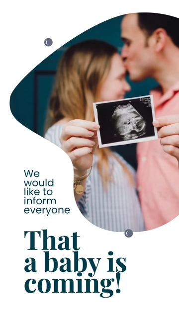 Free Elegant Pregnancy Announcement Instagram Story Template to Edit Online
