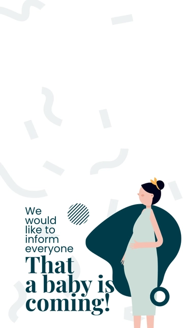 Free Elegant Pregnancy Announcement Snapchat Geofilter Template to Edit Online