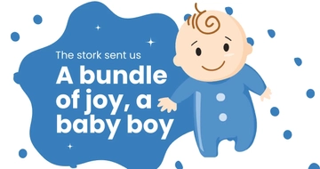 Free Creative Pregnancy Announcement Facebook Post Template to Edit Online