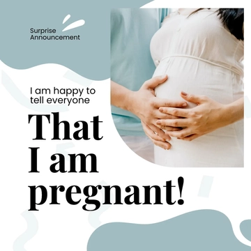 Free Surprise Pregnancy Announcement Instagram Post Template to Edit Online